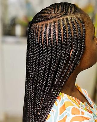 Fulani Tribal Braids Side Part