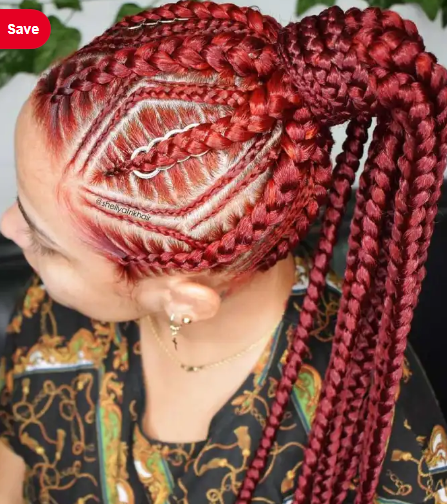 Cornrow Goddess Knotless Braids With Color