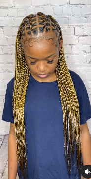 Blonde Criss Cross Knotless Braids 