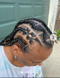 Half Stitch Half Criss Cross Knotless Braids