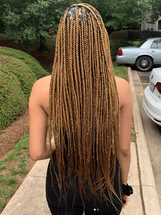 Honey Blonde Knotless Braids