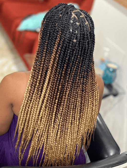 Blonde Ombre Knotless Braids