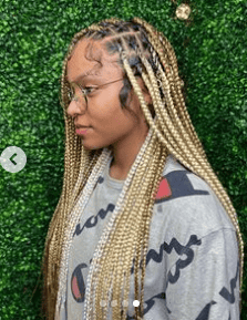 Blonde Medium Knotless Braids