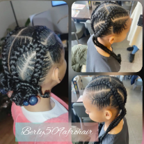 Criss Cross Cornrow Knotless Braids 