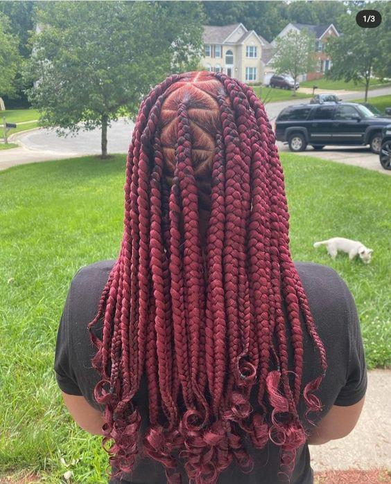 Maroon Coi Leray Braids