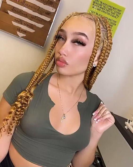 Blonde Coi Leray Braids