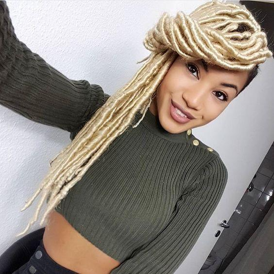 Long Blonde Faux Locs