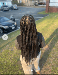 Distressed Locs on Natural Hair