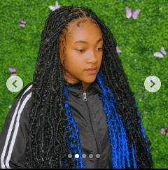 Blue and Black Soft Locs 