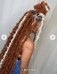 Ginger and Platinum Butterfly Combo locs